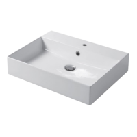 Раковина настольная/подвесная, Slim square, белый матовый