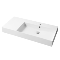 Раковина настольная/подвесная, Slim square, белый глянцевый