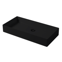 Раковина настольная, Slim square, черный матовый