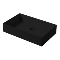 Раковина настольная, Slim square, черный матовый