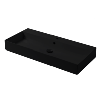 Раковина настольная/подвесная, Slim square, черный матовый