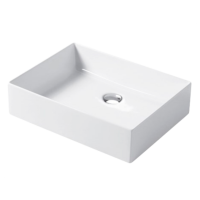 Раковина настольная, Slim square, белый глянцевый