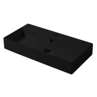 Раковина настольная/подвесная, Slim square, черный матовый