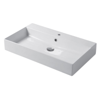 Раковина настольная/подвесная, Slim square, белый матовый