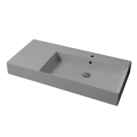 Раковина настольная/подвесная, Slim square, жемчуг серый