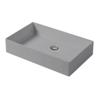 Раковина настольная, Slim square, жемчуг серый