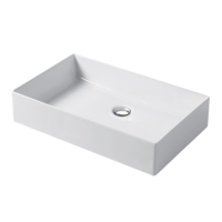 Раковина настольная, Slim square, белый матовый