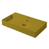 Раковина настольная/подвесная, Slim square, горчица