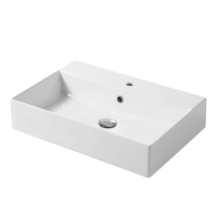Раковина настольная/подвесная, Slim square, белый глянцевый
