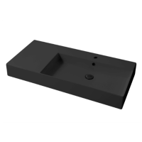 Раковина настольная/подвесная, Slim square, черный матовый