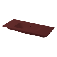 Раковина, встраиваемая консоль Qubo Square 46, гранат