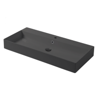 Раковина настольная/подвесная, Slim square, серый бром