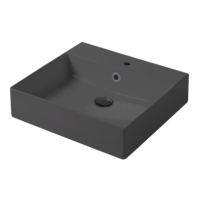 Раковина настольная/подвесная, Slim square, серый бром