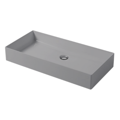 Раковина настольная, Slim square, жемчуг серый