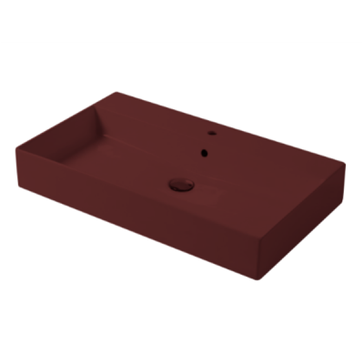 Раковина настольная/подвесная, Slim square, гранат