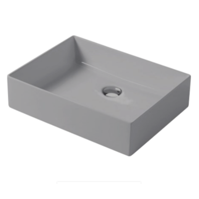 Раковина настольная, Slim square, жемчуг серый