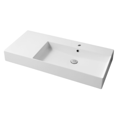 Раковина настольная/подвесная, Slim square, белый матовый