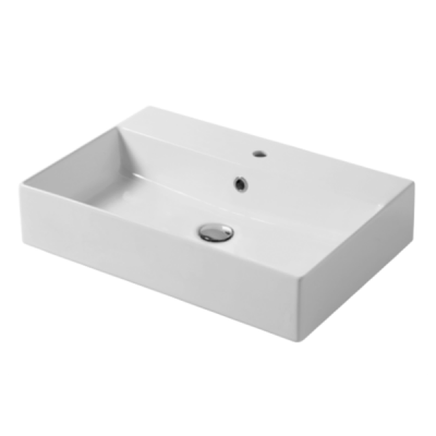 Раковина настольная/подвесная, Slim square, белый матовый