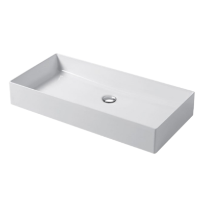 Раковина настольная, Slim square, белый матовый