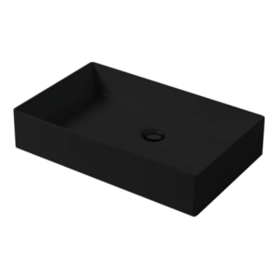 Раковина настольная, Slim square, черный матовый