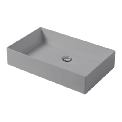 Раковина настольная, Slim square, жемчуг серый