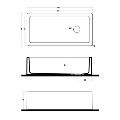 Кухонная мойка  Farm sink, белый глянцевый