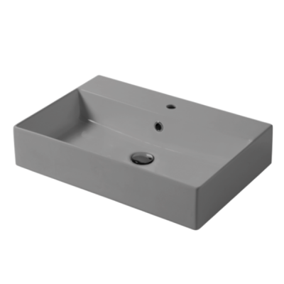 Раковина настольная/подвесная, Slim square, жемчуг серый