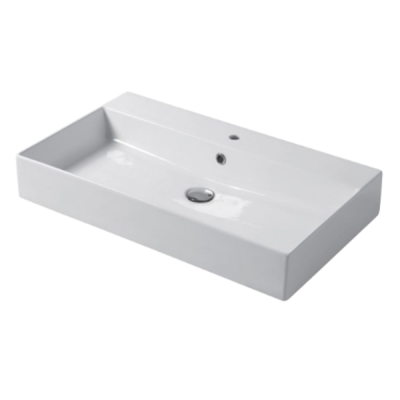 Раковина настольная/подвесная, Slim square, белый матовый