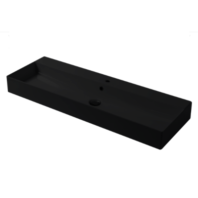 Раковина настольная/подвесная, Slim square, черный матовый