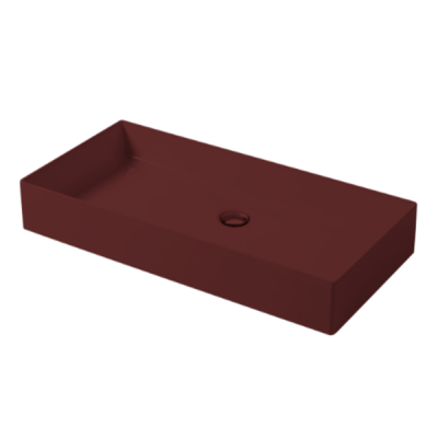 Раковина настольная, Slim square, гранат