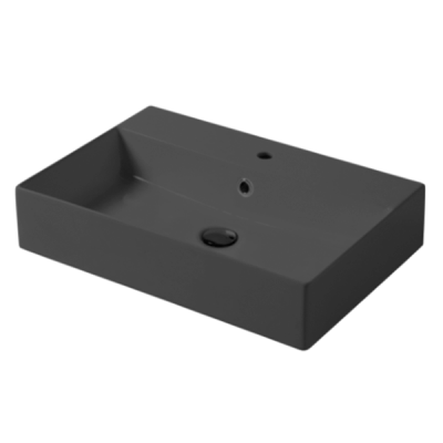 Раковина настольная/подвесная, Slim square, серый бром