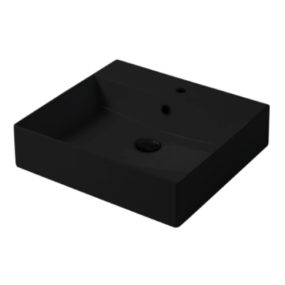 Раковина настольная/подвесная, Slim square, черный матовый
