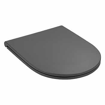 Тонкая крышка для унитаза с сиденьем  Skip, серый бром