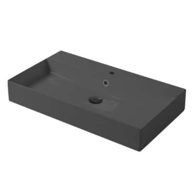 Раковина настольная/подвесная, Slim square, серый бром