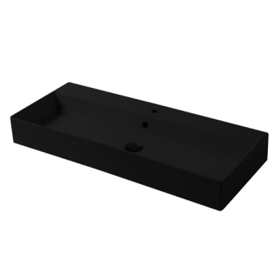 Раковина настольная/подвесная, Slim square, черный матовый